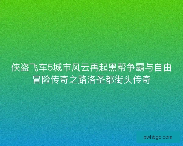 侠盗飞车5城市风云再起黑帮争霸与自由冒险传奇之路洛圣都街头传奇
